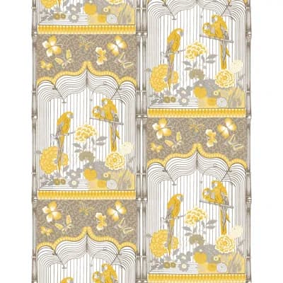 Aviary Floral Vinyl Wallpaper Roll