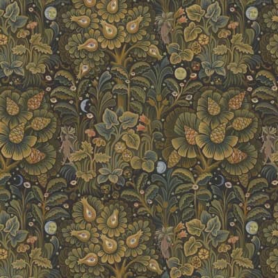 Tourmaline Moon Garden Magna Wallpaper — Midnight