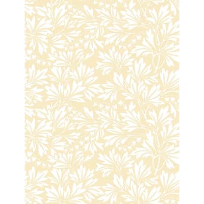 Dialytra Floral Non-Pasted Wallpaper Roll — Yellow