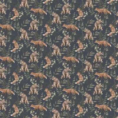 Boråstapeter Wild Forest Wallpaper — Blue