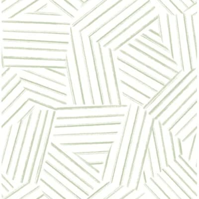 Geometric Non-Pasted Wallpaper Roll — Green