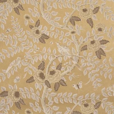 Tole Bird Matte Wallpaper Roll — Green