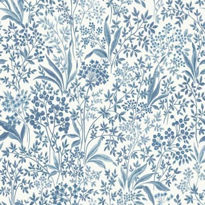 Boråstapeter Nocturne Wallpaper — Blue,White