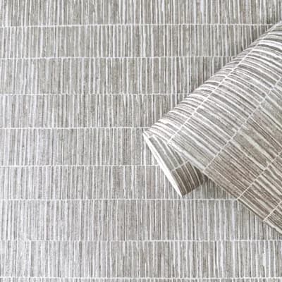 Zen Striped Paper Shimmer Roll — Silver