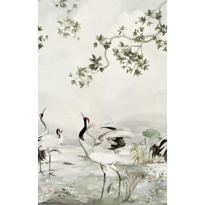 Arboles Grass Cloth Non-Pasted Matte Wall Mural — Silver