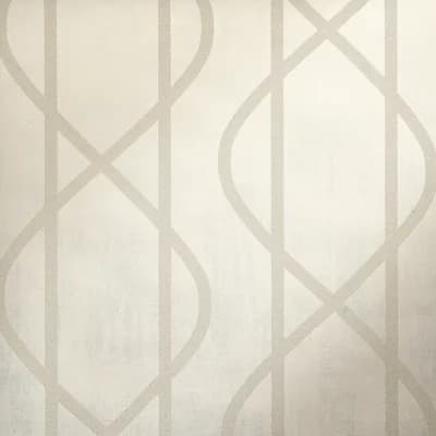 Universe Collection Saturn Glass Stone Geometric Lines Wallpaper Roll — Beige