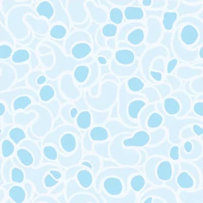 Squiggle Spots 33' L x 20.5" W  Wallpaper Roll — Blue