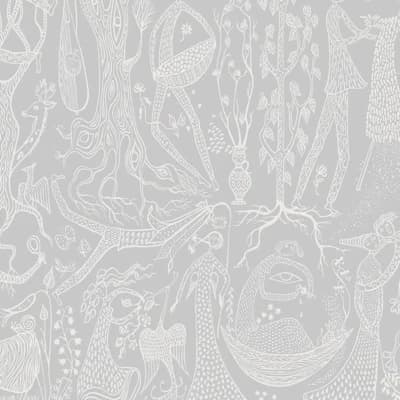 Boråstapeter Poème D'amour Wallpaper — Gray