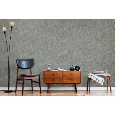 Crafted Silky Metallic Base Texture Design 33' L x 21" W Wallpaper Roll — Brick Red