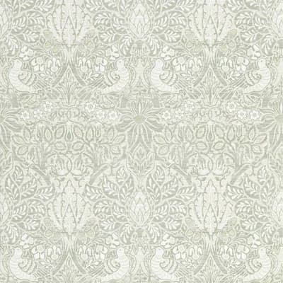 Pure Dove & Rose Wallpaper — Gray Blue