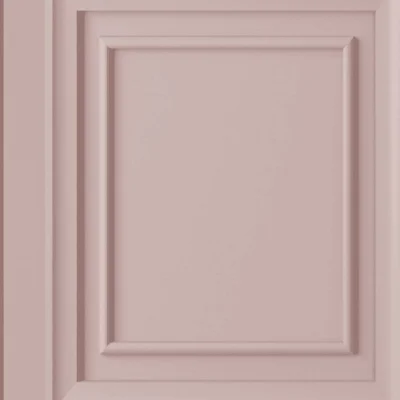 Laura Ashley Redbrook Wood Panel Wallpaper — Blush Pink