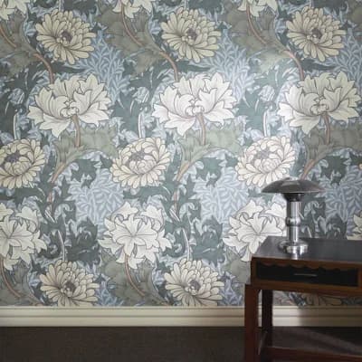 CHRYSANTHEMUM MAGNA Wallpaper - Byzantine 9'10" - full height wallpaper — Byzantine