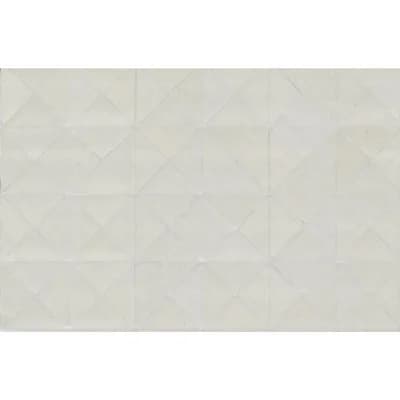 Dazzling Dimensions Geometric Grass Cloth Non-Pasted Metallic Wallpaper Double Roll — White,Silver