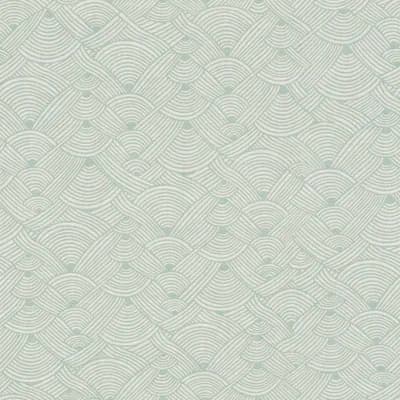 Fusion Geometric Swirl Motif 32.97' L x 20.87" W Wallpaper Roll — Green,White