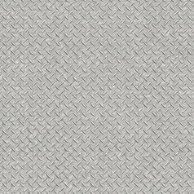 Nostalgie Diamond 32.8' L x 21" W 3D Embossed Wallpaper Roll — Metallic Silver
