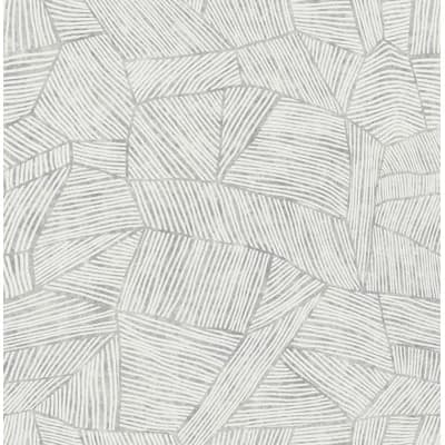Aldabra Geometric Non-Pasted Wallpaper Roll — Gray