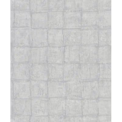 Eden Textured Tile 33' L X 21" W Wallpaper Roll — Chalk Gray
