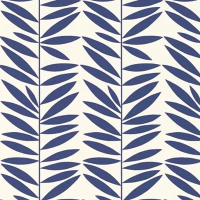 Leaf Stripe Wallpaper — Marine