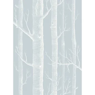 Woods Floral Non-Pasted Wallpaper Roll — Powder Blue