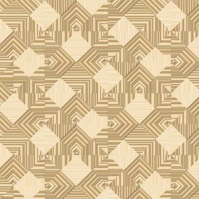 Antonina Vella Mixed Metals Geometric Non-Pasted Matte Wallpaper Double Roll — Cream,Gold