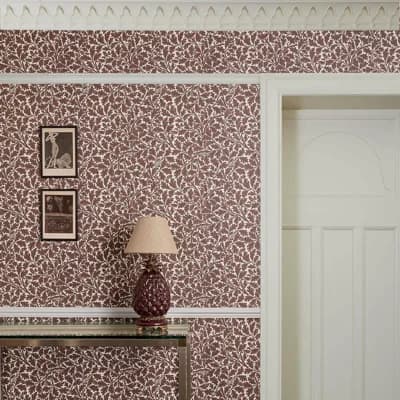 QUERCUS Wallpaper - Carnelian 9'10" - full height wallpaper — Carnelian