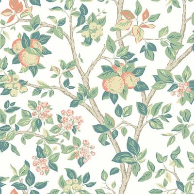 Boråstapeter Ingrid Marie Wallpaper — Brown,Green,Ivory