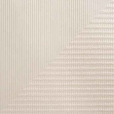 Hand Combed Triangles Wallpaper — Ivory