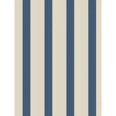 TESSARA STRIPE - WALLCOVERING — Royal Blue