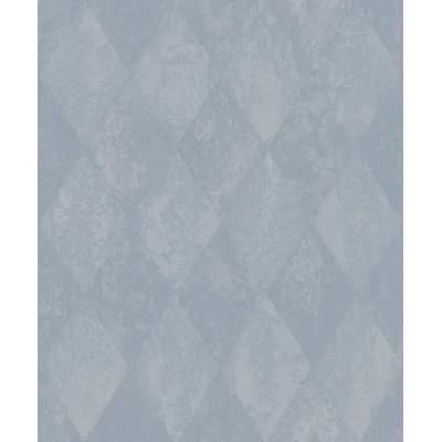 Ambiance Geometric Harlequin Design 33' L x 21" W Wallpaper Roll — Blue