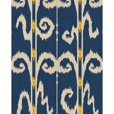 ELYSIA IKAT Celestial Wallpaper — Blue,Taupe,Yellow