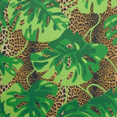 Majorelle Mambo 33' L x 27.5" W Wallpaper Roll — Leaf