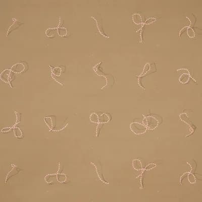 Schumacher x Charlap Hyman & Herrero / Pilar Almon Butcher String Wallpaper — Brown