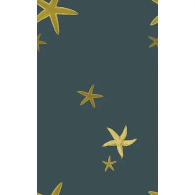 Sea Stars 33' L x 20.5" W  Wallpaper Roll — Washed Teal
