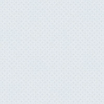 Small Prints Diamond Grid Design 33' L x 21" W Wallpaper Roll — Blue,White