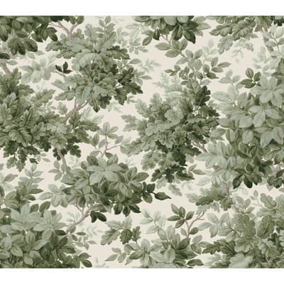 Greenwood Moss Deciduous Wallpaper — Light Blue