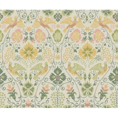 Yuki Osada Non-Pasted Satin Wallpaper Double Roll by Soicher Marin Studio — Celery Salt