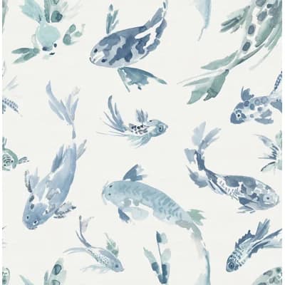 Beach Rose Floral Fruits Wallpaper — Blue