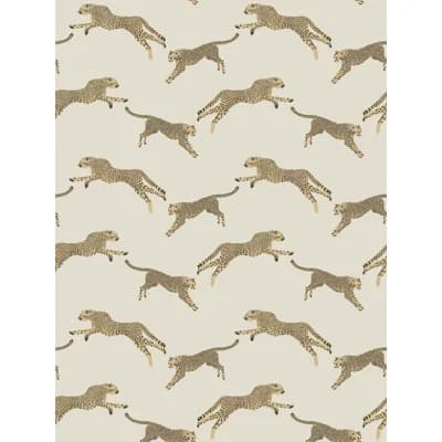 Leaping Cheetah Sahara Wallcovering — Dune