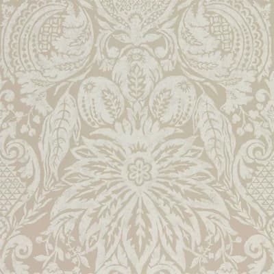 Mitford Damask Wallpaper — Stone