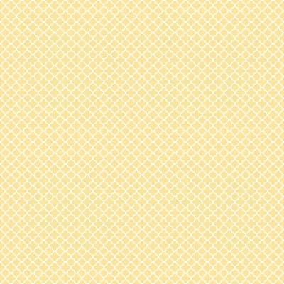Small Prints Quatrefoil Medallion Design 33' L x 21" W Wallpaper Roll — Yellow,White