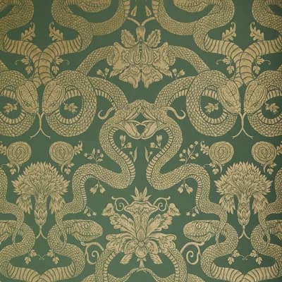 Anaconda 32.8' L x 26.88" W Wallpaper Roll — Teal,Brown