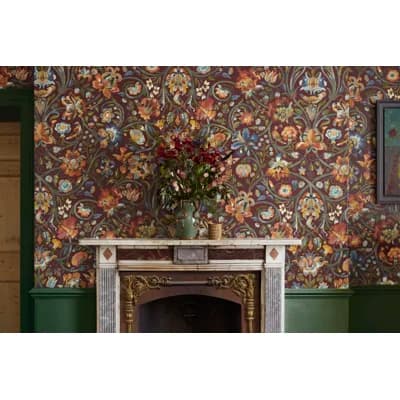 Gaia Wallpaper — Vermillion,Brown,Orange,Green