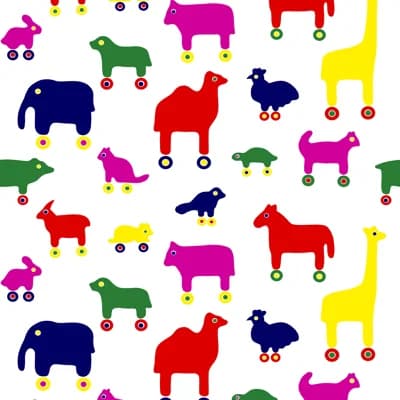 Multi Rulla 18' L x 20.8" W Peel and Stick Wallpaper Roll — Red,Blue,Yellow