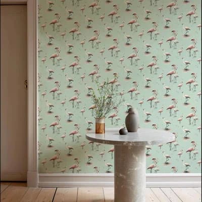 Flamingo - Wallpaper — Green