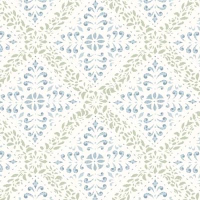 Boråstapeter Nyborg Wallpaper — Blue,Green