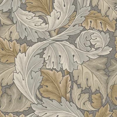 William Morris at Home SS24 Floral Non-Pasted Matte Wallpaper Double Roll — Neutral