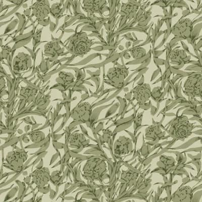 Wandervine - Botanical Wallpaper — Newsprint Beige