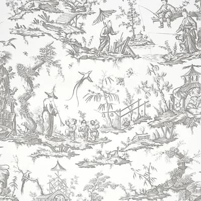 Shengyou Toile Wallpaper — Gray