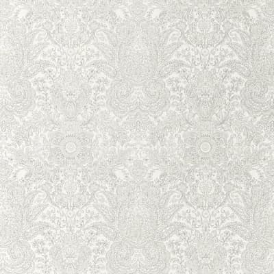 Precious Collection Glitter Brocade Damask Wallpaper Roll — White
