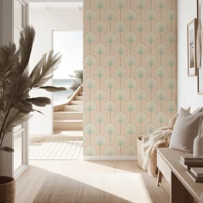 Deco Lily Large - Wallpaper — Pink